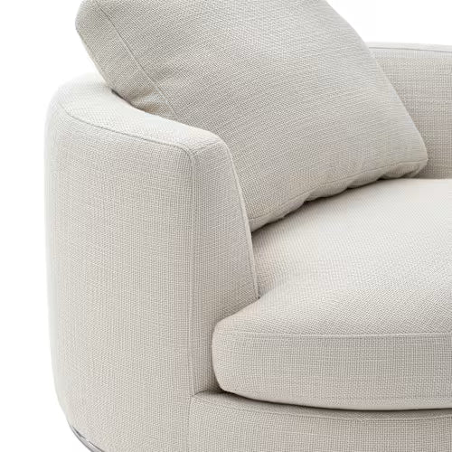 Hamilton Swivel Armchair (Performance Marcel) Brilliant White