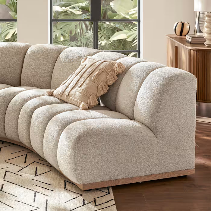 Marlow Armless 2 Seater Sofa ( White Quartz)