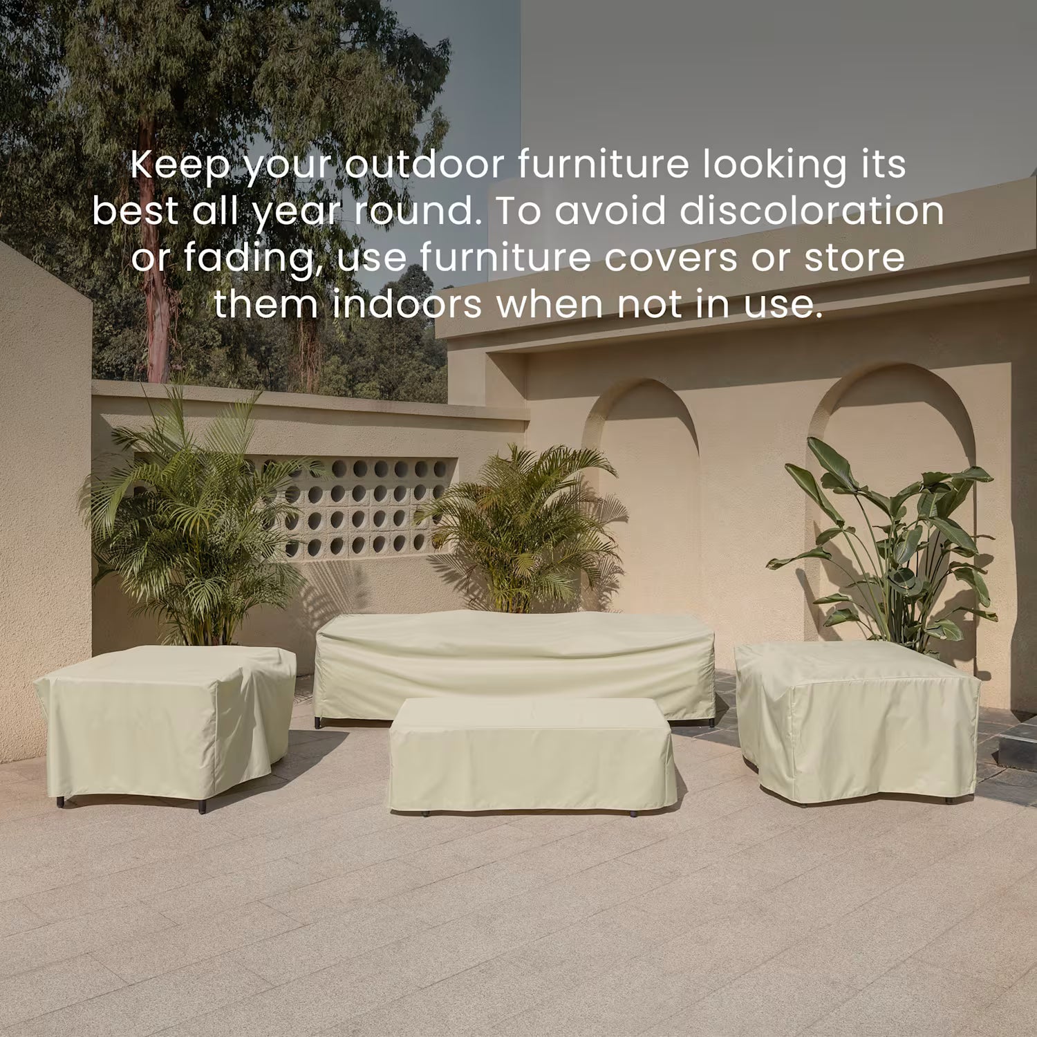 Sierra Outdoor Dining Set Cover Ivory