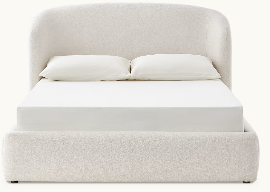 Auburn King Size Fabric Headboard, (Performance Cambria Boucle) Chalk (US ver)