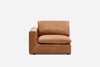 Dawson Leather Left Arm Sofa, (Orion) Cocoa