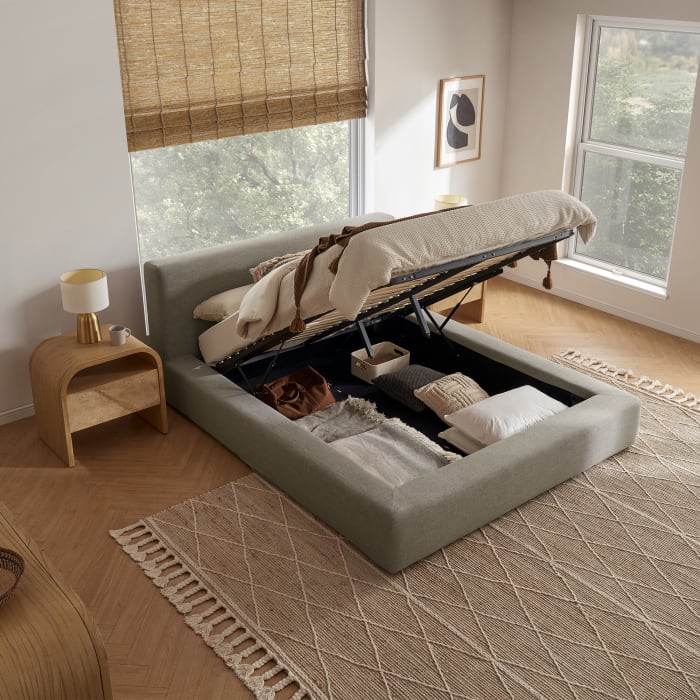 Dawson King Size Storage Bed, Seagull (US Ver)