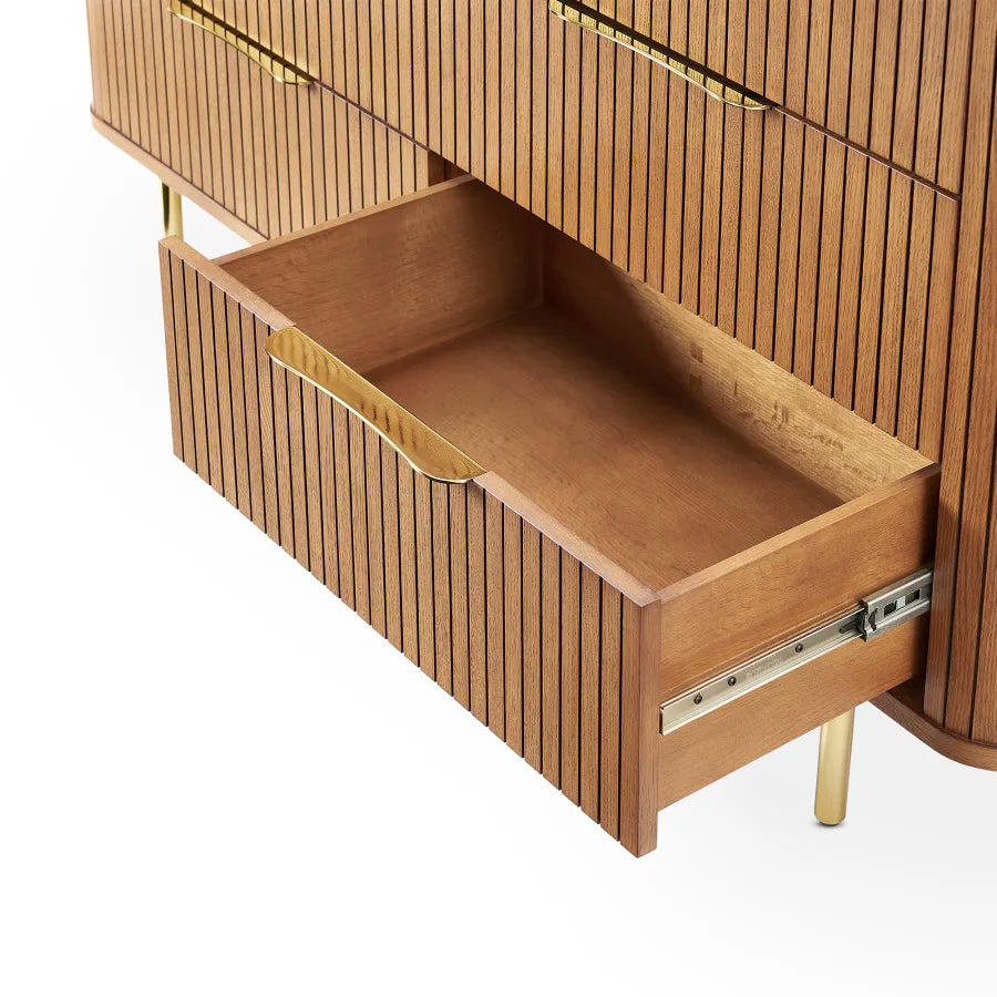 Harper 6 Drawer Dresser, Chestnut (US Ver)
