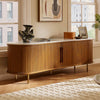 Harper Marble TV Console, Chestnut