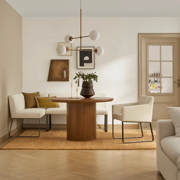 Harper Round Dining Table 120cm, Chestnut