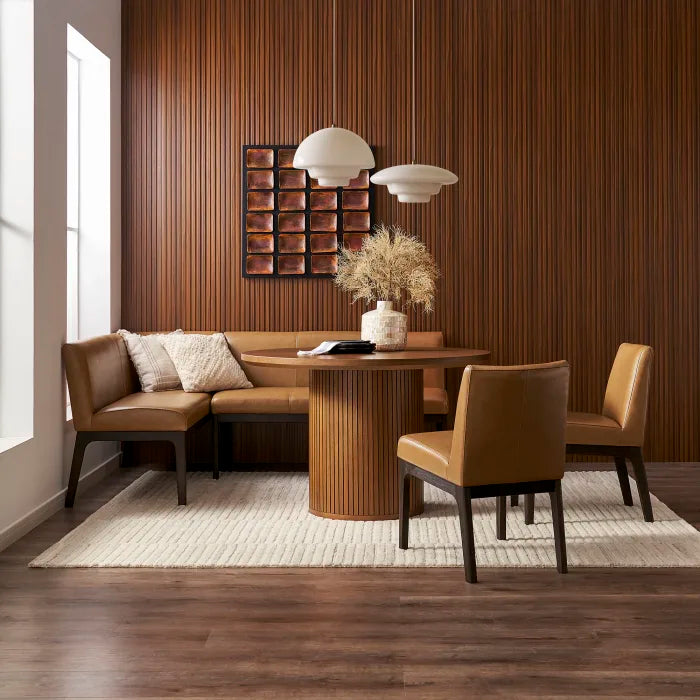 Harper Round Dining Table 120cm, Chestnut