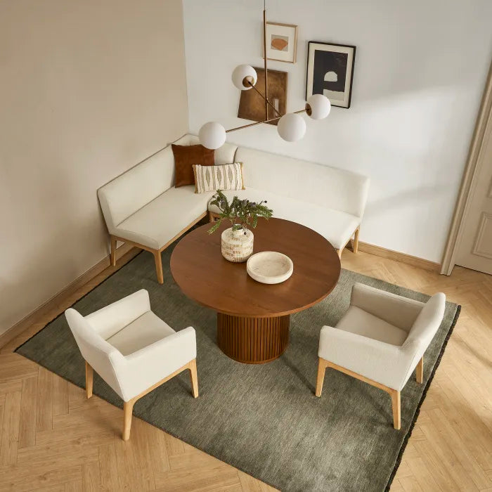 Harper Round Dining Table 120cm, Chestnut
