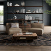 Jonathan Leather Armless Sofa, (Lugano) Warm Taupe
