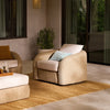 Lorna Outdoor Swivel Lounge Chair, (Ciel) Oat