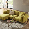 Owen Chaise Sectional Sofa Left Hand Facing Seat, (Velluto) Olive Gold Velvet