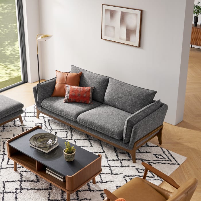 Remi 3 Seats Sofa, Ebony