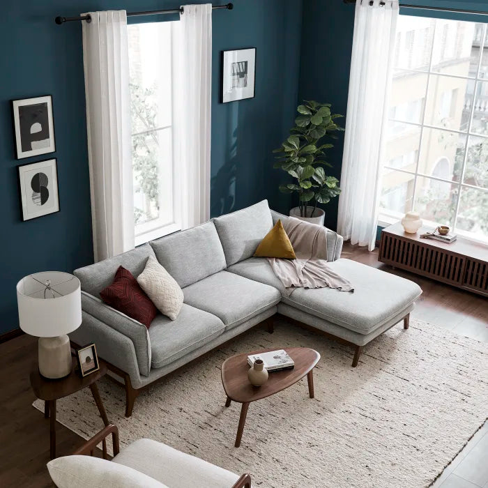 Remi Chaise Sectional Sofa Right Facing, Mineral