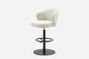 Simone Counter Stool, (Performance Infinity) White Quartz (Matt Black Base)