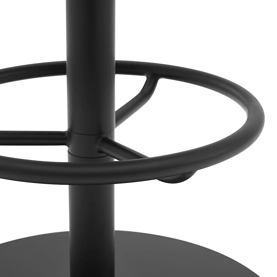 Simone Counter Stool, (Performance Infinity) White Quartz (Matt Black Base)