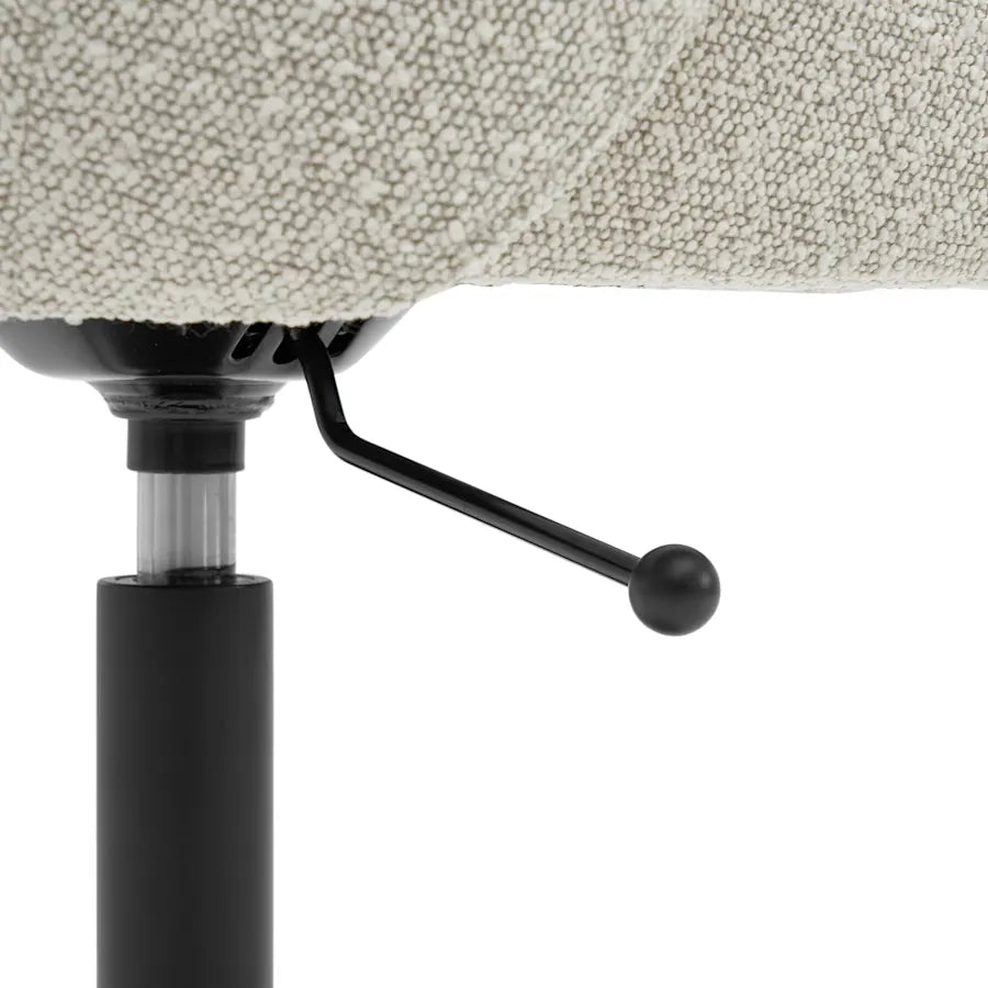 Simone Counter Stool, (Performance Infinity) White Quartz (Matt Black Base)