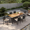 Sorrento Outdoor Dining Table 85", Shaped Tube