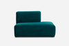 Todd Right Chaise, Deep Teal Velvet